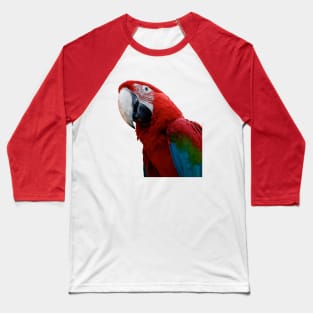 Close-Up Of A Green Winged Macaw Parrot Baseball T-Shirt